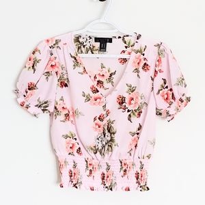 NWOT Crop Blouse Pink Boho Size S Women's